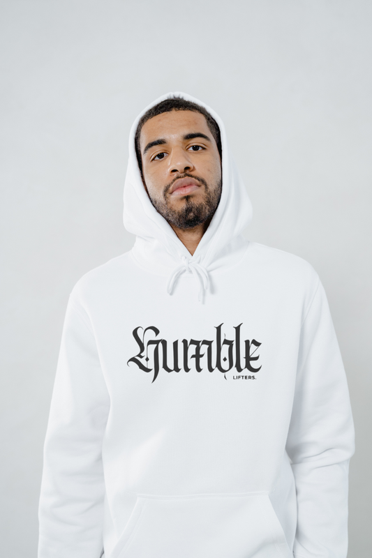 HUMBLE LIFTERS White Fit size Hoodie